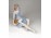 Galambot etető Drasche porcelán nő figura 18.5 CM