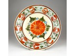 Régi kézzel festett porcelán falitányér 22.5 cm