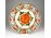 Régi kézzel festett porcelán falitányér 22.5 cm