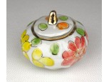 Thaiföldi kézzel festett tök alakú porcelán ékszertartó bonbonier