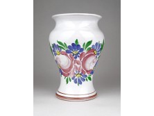 Városlődi virágdíszes kerámia váza 15.5 cm