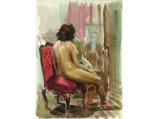 Bánó Endre : "Akt kísérlet" ~1950