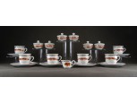 Retro hat személyes Zsolnay porcelán kávéskészlet