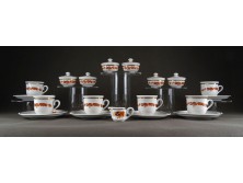 Retro hat személyes Zsolnay porcelán kávéskészlet