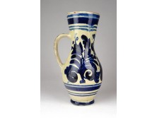 Kék-fehér Korondi kerámia bokály 20.5 cm