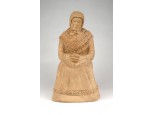 Jelzett Vajna Józsefné halimbai imádkozó néni kerámia figura 1954