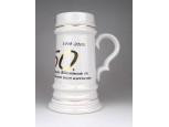 OMBKE porcelán bányász söröskorsó 19.5 cm
