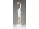 Hollóházi porcelán kócsag talapzaton 20 cm