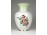 Régi virágdíszes Hollóházi porcelán váza 17 cm