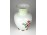 Régi virágdíszes Hollóházi porcelán váza 17 cm