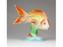 Régi porcelán aranyhal 10 cm