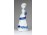 Kalapos nő lanttal porcelán figura 14 cm