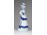 Kalapos nő lanttal porcelán figura 14 cm