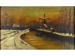 Elza jelzéssel : Téli táj szélmalommal 1920