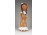 Jelzett copfos lány kerámia figura 27.5 cm