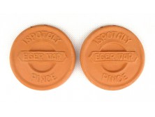 Ispotály pince - Eger vár égetett cserép falidísz pár 6.5 cm