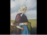 Parobek Alajos Fiatal lány kakassal 1930