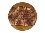 Régi szocreál bronz plakett 1980