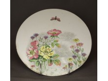 Antik jelzett majolika edényalátét 24.5 cm
