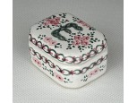 Kisméretű jelzett olasz porcelán gyűrűtartó