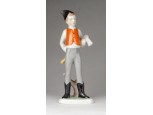 Régi porcelán favágó figura 16 cm