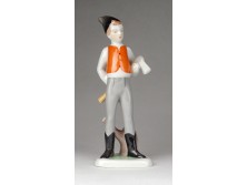 Régi porcelán favágó figura 16 cm