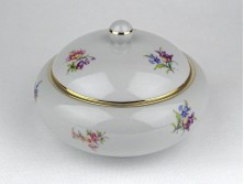 Régi nagyméretű Drasche porcelán bonbonier