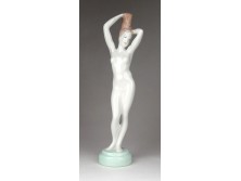 Régi Aquincum porcelán női akt 26 cm