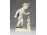 Jelzett Aquincum porcelán fiú nyúllal figura 13.5 cm