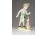 Jelzett Aquincum porcelán fiú nyúllal figura 13.5 cm