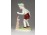 Jelzett Aquincum porcelán fiú nyúllal figura 13.5 cm