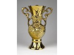 Vastagon aranyozott porcelán váza 18 cm