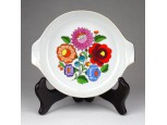 Jelzett kalocsai mintás porcelán hamutál