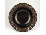Nagyméretű mid century bronz iparművész hamutál 20 cm