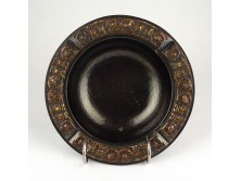 Nagyméretű mid century bronz iparművész hamutál 20 cm