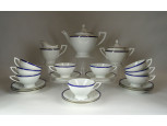 Régi Schlaggenwald porcelán 6 személyes teás készlet 