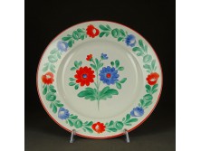 Régi vastagfalú porcelán falitál dísztál