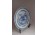 Jelzett kék-fehér nagy méretű kínai porcelán kézzel festett dísztál 36.3 cm