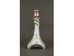 Aranyozott Hollóházi porcelán gyertyatartó