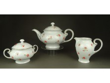 Régi virágmintás jelzett Bavaria porcelán kávés teás készlet