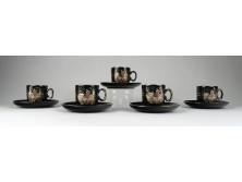 Aranyozott görög porcelán kávéscsésze készlet 5 darab