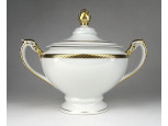 Régi nagyméretű porcelán Schlaggenwald cukortartó bonbonier