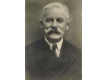 Antik keretezett férfi portré fotográfia 36 x 28 cm