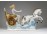 Jelzett lovasszobor nővel orosz porcelán szobor 29.5 cm
