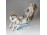 Jelzett lovasszobor nővel orosz porcelán szobor 29.5 cm