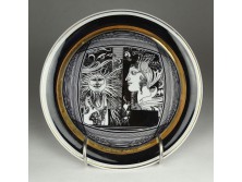 Szász Endre Hollóházi porcelán dísztányér
