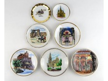 Régi vegyes porcelán tányér csomag 7 darab