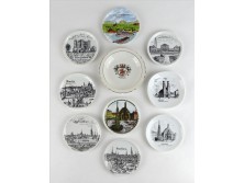 Régi vegyes porcelán tányér csomag 10 darab