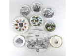 Régi vegyes porcelán tányér csomag 9 darab
