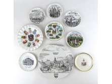 Régi vegyes porcelán tányér csomag 9 darab